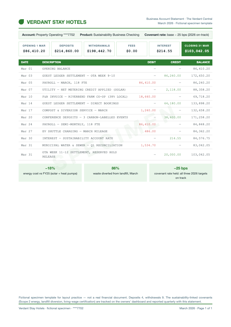Corporate ESG Bank Statement